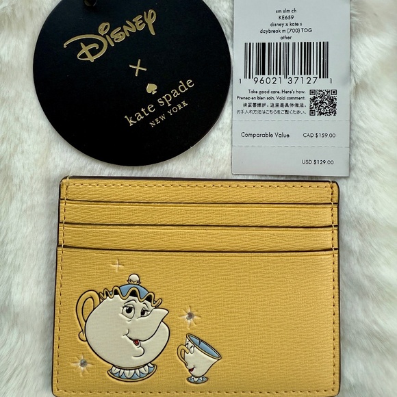 NWT Kate Spade New York Disney X Beauty And The Beast Card Holder - Picture 1 of 3